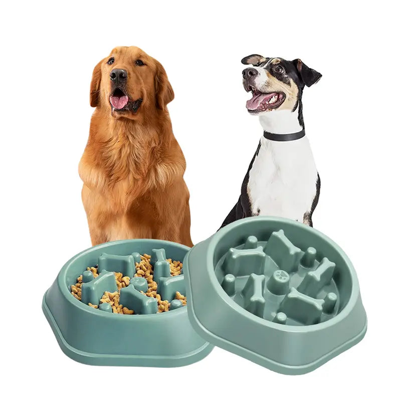 Anti-Choking Slow Feeder Puzzle Design Dog Food Treats Bowl Dish for Small Medium Dogs