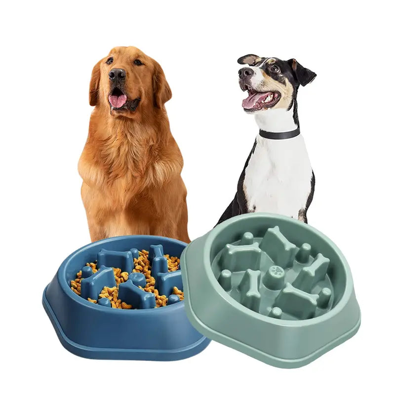 Anti-Choking Slow Feeder Puzzle Design Dog Food Treats Bowl Dish for Small Medium Dogs